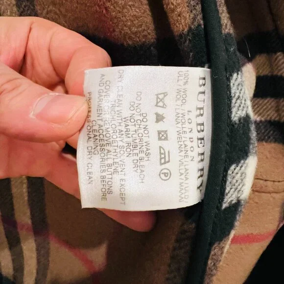 Authentic Burberry 100% Wool Duffle Coat Black Size US 44 / EU 54 XL - Picture 9 of 16